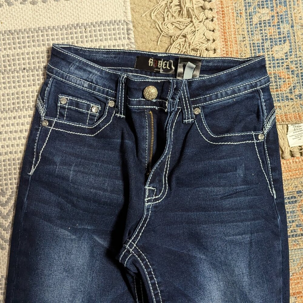 Rebel Bling Dark Wash Bootcut jeans